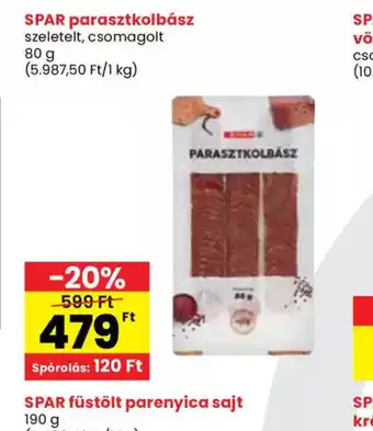 Spar SPAR Parasztkolbász ajánlat