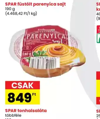 Spar SPAR füstölt parenyica sajt ajánlat