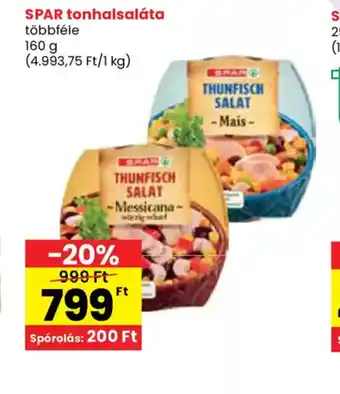 Spar SPAR tonhalsaláta ajánlat