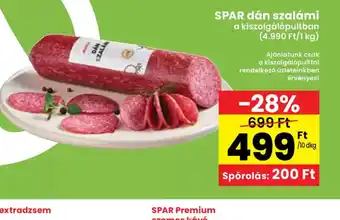 Spar SPAR dán szalámi ajánlat