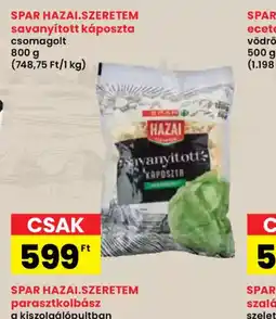 Spar Spar Hazai.Szeretem savanyított káposzta ajánlat