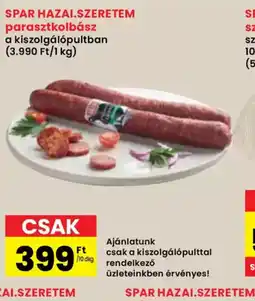 Spar Spar Hazai, szeretem parasztkolbász ajánlat