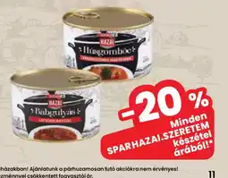 Spar Spar Húsleves és Babgulyás ajánlat