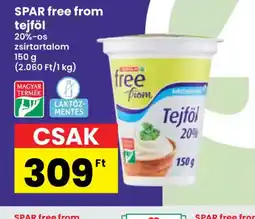 Spar SPAR free from tejföl ajánlat