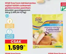 Spar SPAR free from laktzmentes sajttal töltött csirkemell gluténmentes panírbán ajánlat