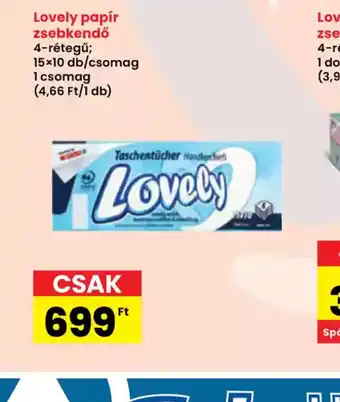 Spar Lovely papír zsebkendő ajánlat