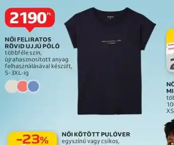 Auchan Női felíratos rövid ujjú pl ajánlat