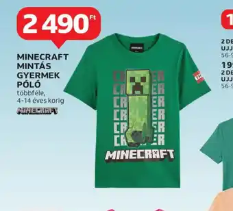 Auchan Minecraft mintás gyermek pl ajánlat