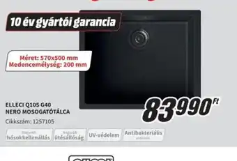 Media Markt Elleci Q105 C40 Nero Mosogattalca ajánlat