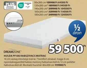 JYSK Dreamzone Hulda PF100 habszivacs matrac ajánlat