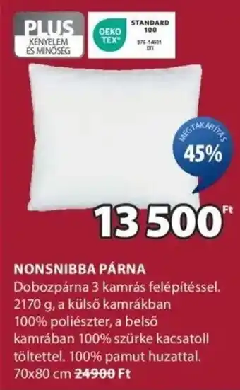 JYSK Nonsnibba párna ajánlat