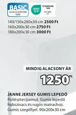 JYSK Janne Jersey gumis lepedő ajánlat