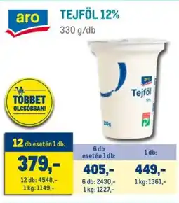 Metro Aro Tejföl 12% ajánlat