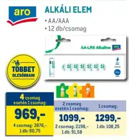 Metro Aro Alkáli elem ajánlat