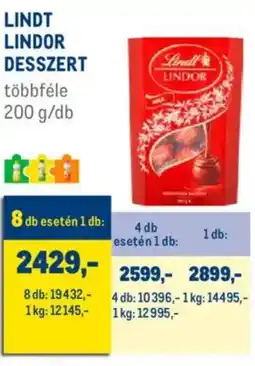 Metro Lindt Lindor desszert ajánlat