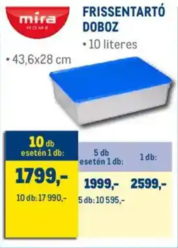 Metro Mira HOME Frissentartó doboz ajánlat
