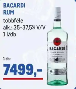 Metro Bacardi rum ajánlat