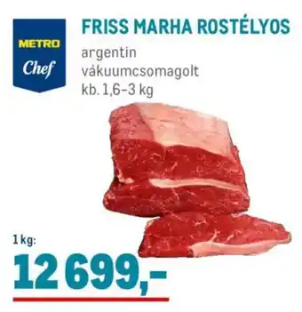 Metro Metro Chef Friss marha rostélyos ajánlat