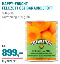 Metro Happy-Frucht felezett őszibarackbefőtt ajánlat