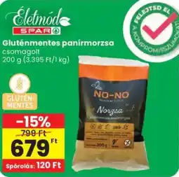 Spar Életmód Gluténmentes panírmorzsa ajánlat