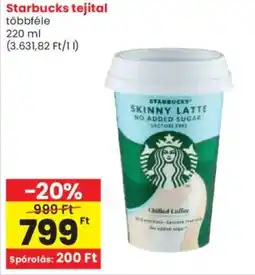 Spar Starbucks tejital ajánlat