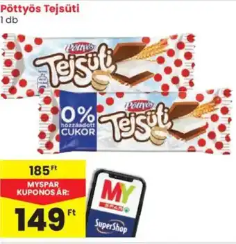 Spar Pöttyös Tejsüti ajánlat