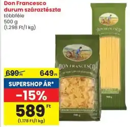 Spar Don Francesco durum száraztészta ajánlat