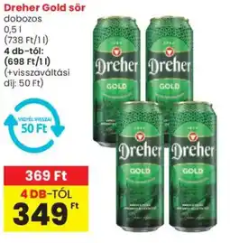 Spar Dreher Gold sör ajánlat