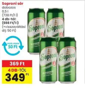 Spar Soproni sör ajánlat