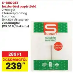 Spar S-BUDGET háztartási papírtörlő ajánlat