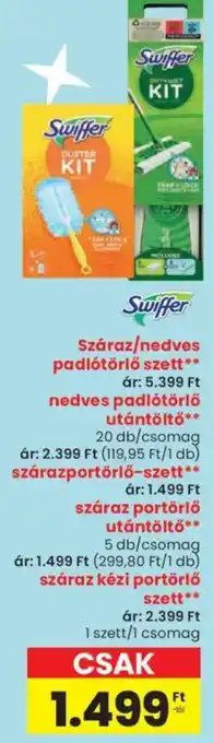 Spar Swiffer Száraz / nedves padlótörlő szett ajánlat