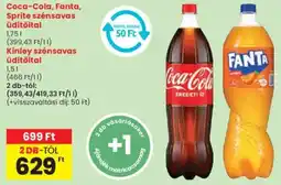 Spar Coca-Cola, Fanta, Sprite, Kinley szénsavas Üdítőital ajánlat