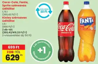 Spar Coca-Cola, Fanta, Sprite, Kinley szénsavas Üdítőital ajánlat