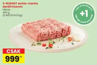 Spar S-BUDGET sertés-marha darált húsmix ajánlat