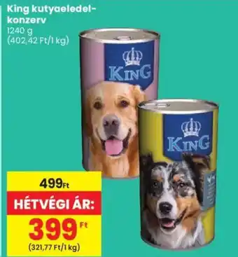 Spar King kutyaeledel-konzerv ajánlat