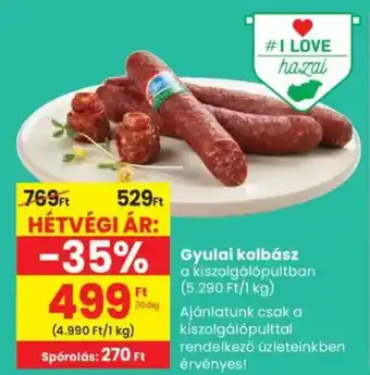 Spar Gyulai kolbász ajánlat