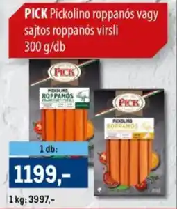 Metro PICK Pickolino roppanós / sajtos roppanós virsli ajánlat