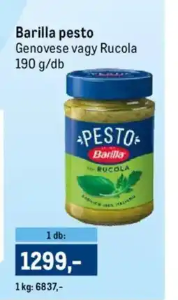 Metro Barilla pesto Genovese / Rucola ajánlat