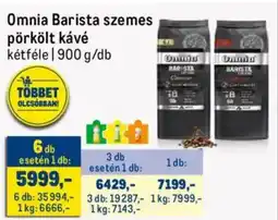 Metro Omnia Barista szemes pörkölt kávé ajánlat