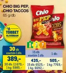 Metro Chio big pep, chio taccos ajánlat