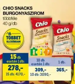 Metro Chio snacks burgonyaszirom ajánlat