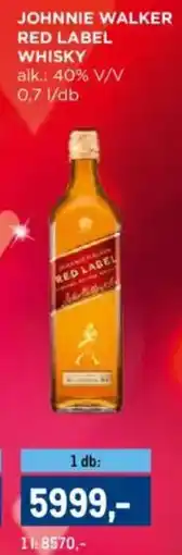 Metro Johnnie walker red label whisky ajánlat