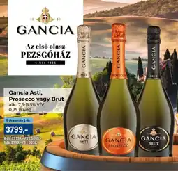 Metro Gancia Asti, Prosecco vagy Brut ajánlat