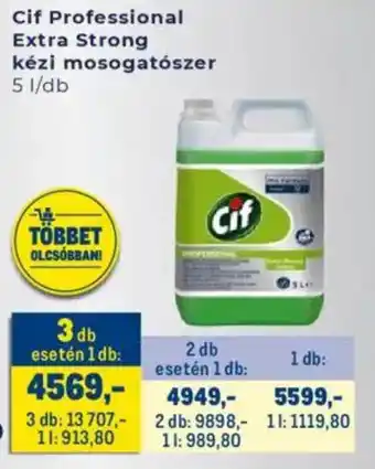 Metro Cif Professional Extra Strong kézi mosogatószer ajánlat