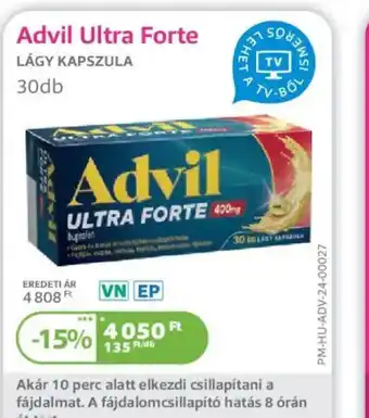 Kulcs Patika Advil Ultra Forte Lágy Kapszula ajánlat