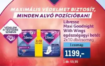 Metro Libresse Maxi Goodnight With Wings egészségügyi betét ajánlat