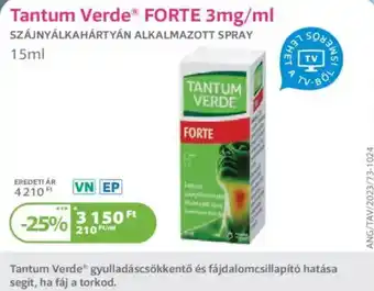 Kulcs Patika Tantum Verde Forte 3mg/ml ajánlat