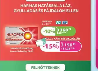 Kulcs Patika Nurofen Plus 400 mg ajánlat