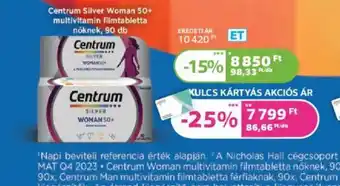 Kulcs Patika Centrum Silver Women 50+ ajánlat