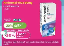 Kulcs Patika Ambroxol-Teva 60mg ajánlat